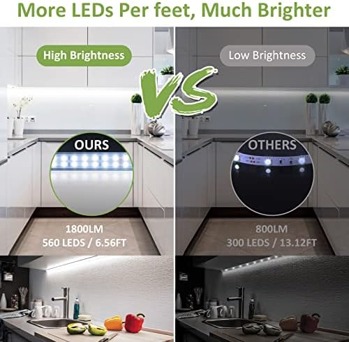 NOVOSTELLA 1800lm BritKing ayarlanabilir beyaz LED şerit ışık su geçirmez 6.56 ft, 3000K-6500K Sıcak ve gün ışığı