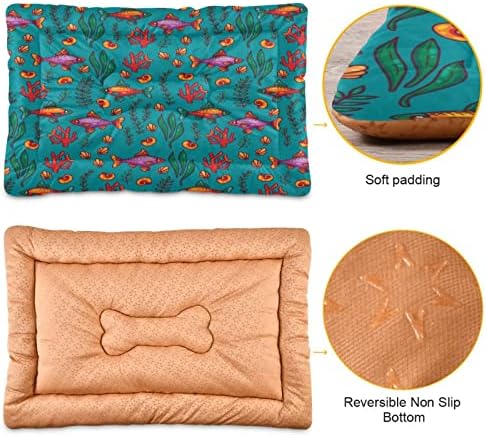 Kıgaı Sevimli Balık Pet Yatak Mat Köpek Kedi Sandık Pad Kaymaz Alt Tasarım Yıkanabilir Yastık Dolgu Pet yatak, 36x