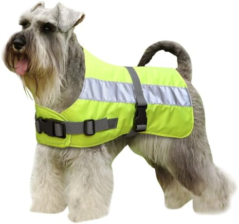 Petlife Flectalon Hi-Vis Köpek Ceketi, Termal Astarlı, 22 inç, Floresan Sarı