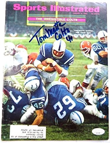 Tom Mat İmzalı İmzalı Dergi Sports Illustrated 1969 Colts JSA AG71997 - İmzalı NFL Dergileri