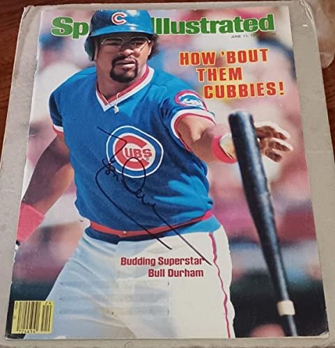 Leon BULL Durham Chicago Cubs İMZALI Sports Illustrated Sİ COA 1984 - İmzalı MLB Dergileri