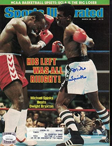 Michael Spinks İmzalı Boks Sports Illustrated Dergisi 3/28/83 JSA 25012-İmzalı Boks Dergileri