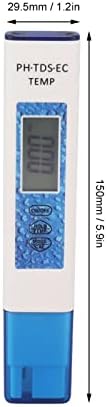 VINGVO Dijital Su test kalemi, 4 in 1 Taşınabilir PH TDS EC Sıcaklık Su Kalitesi test kalemi Yüzme Havuzu için (Mavi)