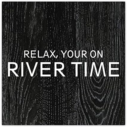 Ahşap Baskılı İşareti Söyleyerek Relax Sizin Nehir Zaman Vintage Duvar Dekor İşareti Teşvik Hediyeler Alıntı Ahşap