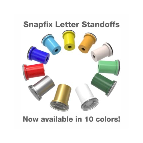 Snapfix / İşaretler için Gizli Klipsli Akrilik Zıtlıklar / Kurulumu En Kolay Tabela Montajı / 25'li Paket-Küçük-Koyu