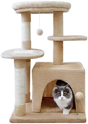 MeowHomm 35 Kapalı Kediler için Kedi Ağacı, Kedi Kınamak ile Kediler için Kedi Ağaçları ve Kuleleri, Sisal Tırmalama