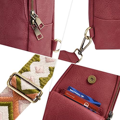 KFXFENQ tek kollu çanta Kadınlar için PU deri askılı çanta Küçük Crossbody asma sırt çantası Çok Amaçlı Göğüs Çantası