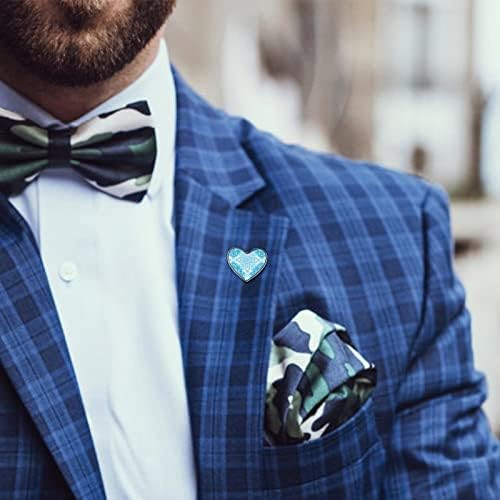 Boho Mavi Çiçek Kalp Broş Pin Sevimli Yaka kravat iğnesi El Sanatları Rozeti kostüm aksesuarı