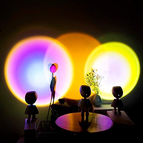 Mllkcao gece lambası yatak odası için parti ışıkları projeksiyon lambası romantik görsel led ışık gökkuşağı günbatımı