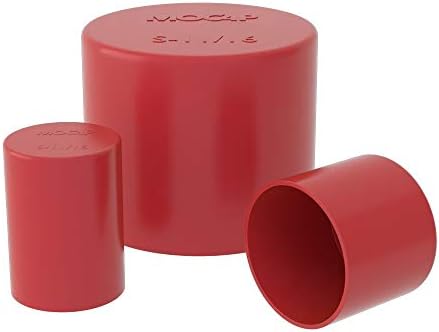 Düz Plastik Kapaklar-LDPE Düz Kapak 0.866 (22mm) x 0.709 (18mm) Kırmızı LDPE MOCAP SM22X18SRD1 (qty5000)
