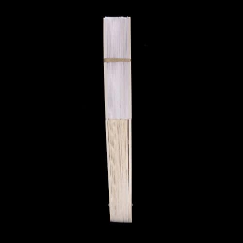 Hiscus 10x fan beyaz ipek kumaş + bambu hediye çantası ile muslin düğün için kişiselleştirilmiş dans yazma boyama