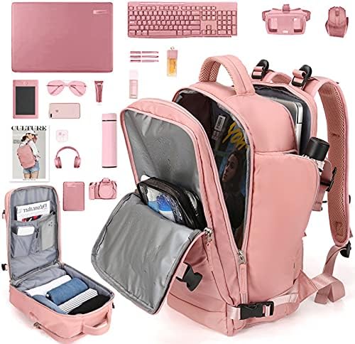 Kız okul çantası Hafif seyahat sırt çantası Büyük Kapasiteli Bilgisayar Taşınabilir Çanta için USB Portu ile 15.6