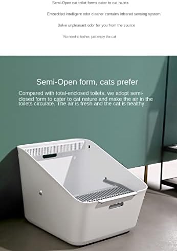 GPPZM Kediler kum kabı Elektrikli Yarı Kapalı Açık Anti Sıçrama Kediler kum kabı hayvan tuvaleti Sürgü Evcil Hayvan