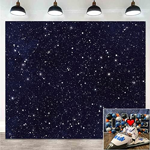 8x8ft Gece Gökyüzü Yıldız Arka Planında Evren Uzay Tema Yıldızlı Fotoğraf Backdrop Galaxy Yıldız Çocuk Boy 1st Doğum