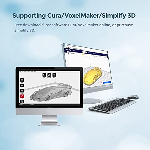 Voxelab Aquila C2 3D Yazıcı, Tamamen Açık Kaynak FDM DIY Yazıcılar Çıkarılabilir Yapı Yüzey Plakası ve Devam Baskı