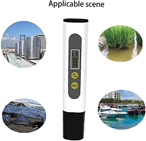 YUESFZ Hassas TDS Metre Su Kalitesi Test Cihazı LCD Ekran Test Kalemi İki Tuşlu Beyaz İçme Suyu Testi ölçerölçme Aleti