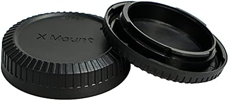 2 Takım Kamera Gövde Kapağı ve Lens Arka Kapak Kiti ile Uyumlu Fuji Fujifilm X Dağı Aynasız Kamera Arka Lens Koruyucu