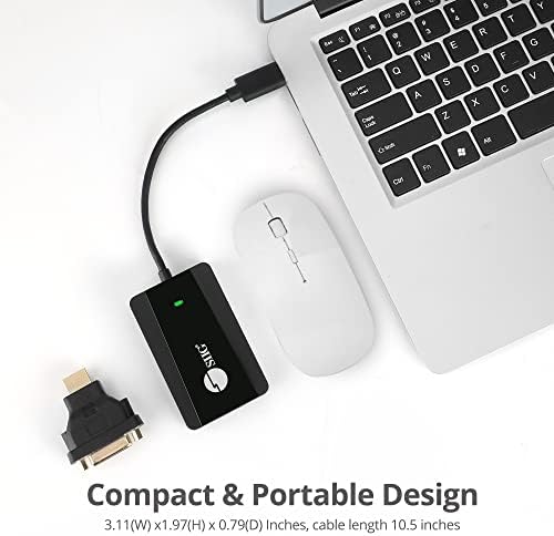 SIIG USB'den HDMI Adaptörüne, DisplayLink Yonga Setine, USB 3.0'dan HDMI 2K 2560x1440 50Hz Video Dönüştürücüye-Windows