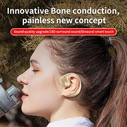 Byikun Bluetooth Kulaklıklar, Kablosuz Kulaklıklar, Gerçek Kemik İletimli Kulaklıklar, Bluetooth 5.3 Yok Kulak İçi