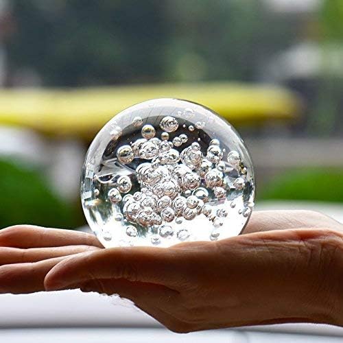 Kristal Cam Mermerler su çeşmesi Kabarcık Topu feng Shui Dekoratif Cam Topları Ev Kapalı su çeşmesi Figürler (60mm)