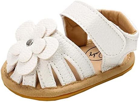 Taban Ayakkabı Bebek Kauçuk Yumuşak Erkek Düz Çiçek Yürüyüş Kızlar Kaymaz Sandalet Bebek Ayakkabıları Yapış Patik