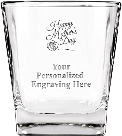 8.7 oz Lazer Kazınmış Özel anneler Günü viski bardağı Hediye, anneler Günü Kişiselleştirilmiş viski bardağı es, Gravür