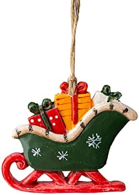 Noel Reçine Küçük Kolye Noel Ağacı Kolye Süsler Noel Sahne Düzeni Retro El Yapımı Boyama Kolye Süslemeleri Noel için