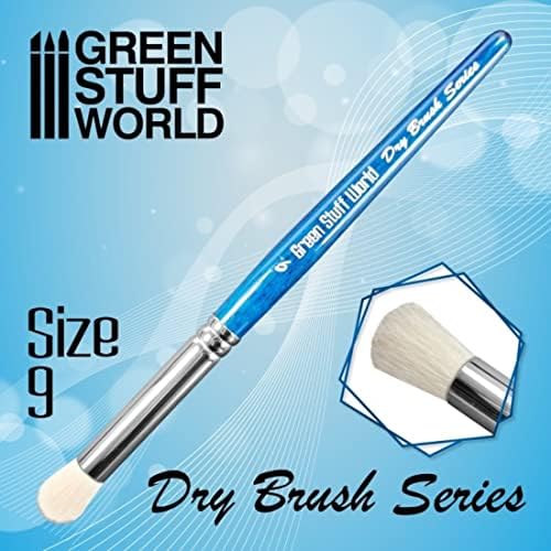 Greenstuff Dünya GSWD - 2956 Mavi Serisi Kuru Fırça Bulanıklık Fırça Boyutu 9 Boya Aracı
