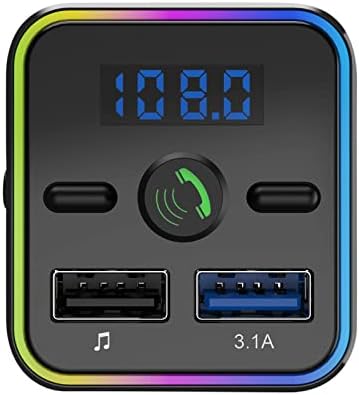 Araba Bluetooth 5.0 Kablosuz Handsfree Araç Fm Verici Alıcı Radyo Mp3 Adaptörü Çalar 2 USB şarj aleti Kiti DK7