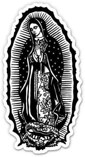 Bakire De Guadalupe Sticker-3 laptop etiketi - Su Geçirmez Vinil Araba, Telefon, Su Şişesi-Meksika Virgen de Guadalupe