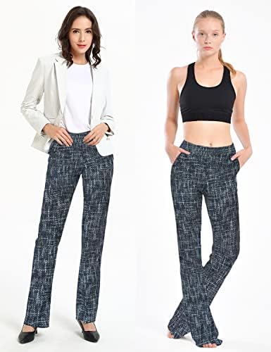 İş için Safort Kadınlar 28 30 32 34 Inseam Düzenli Uzun Bootcut Yoga Elbise Pantolon