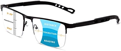 Jo ilerici Multifocus okuma gözlüğü Erkekler için Bifokal okuma gözlüğü Mavi ışık UV400 Engelleme Bilgisayar Okuyucular