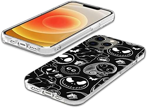 Cadılar Bayramı Sally Siyah Kabus Telefon Kılıfı ile Uyumlu iPhone 13 Pro Max Jack Önce Korku Noel TPU Yumuşak Silikon