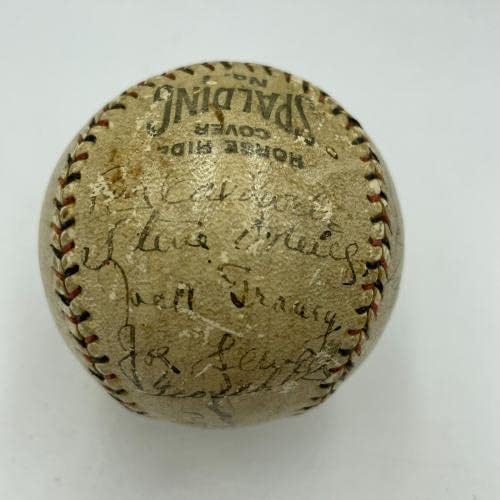 Tarihi 1921 Cleveland Kızılderilileri Takımı, Tris Konuşmacısı PSA DNA İmzalı Beyzbol Toplarıyla Beyzbol İmzaladı