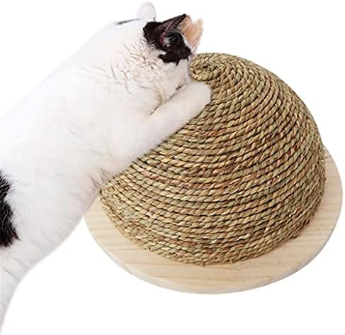 FEGOCLT Popüler Kediler Oyuncak Ahşap Alt Plaka Saman Yarı Dairesel Taşlama Pençe Topu Kediler Oyuncak Tırmanma Çerçeve