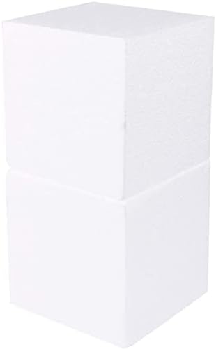 4 Paket Köpük Küp Kareler DIY El Sanatları için, 6x6x6 İnç Beyaz Bloklar Modelleri, Sanat, DIY Projeleri