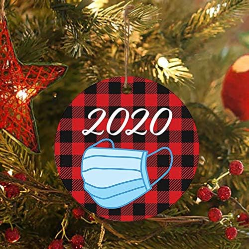 Gnome Şişe Topper 30 ADET 2020 Noel Süs Santa Giyen Yüz Maskesi Süslemeleri Noel Ağacı (E, Bir Boyut)