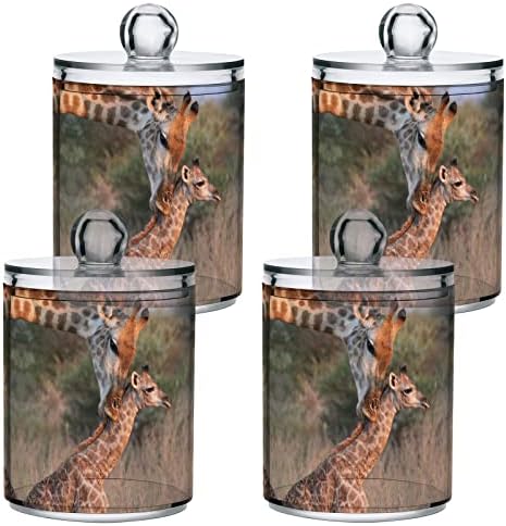 Sonbaharda Anne İle YYZZH Zürafa Orman Ormanlık 2 Paket Pamuklu Çubuk Topu Yuvarlak Pedler İpi için İpucu Tutucu Dağıtıcı
