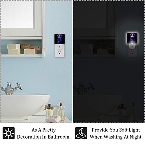 Başucu Lambası Denizanası Güzel LED Gece Lambası Plug-in Alacakaranlıktan Şafağa Sensörü Yatak Odası Banyo Mutfak