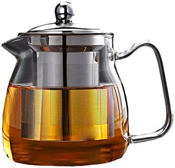 Cam çay seti zarif fincan demlik yüksek sıcaklık kalınlaşma demlik paslanmaz çelik filtre kaçak ofis çay töreni Pot