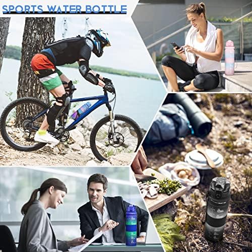 zaman İşaretli 17oz / 32oz Motivasyonel Su Şişesi, Geniş Ağızlı BPA İçermeyen Su Sürahisi / Kapaklı Sızdırmaz Kapak