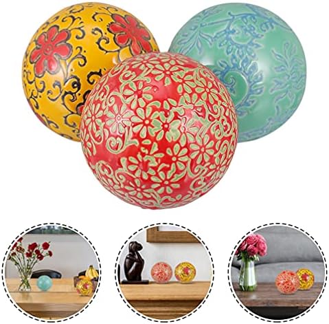 Veemoon Ev Dekor Centerpiece Topları 3 adet Dekoratif Porselen Centerpiece veya Bireysel Kullanım için Küçük Seramik