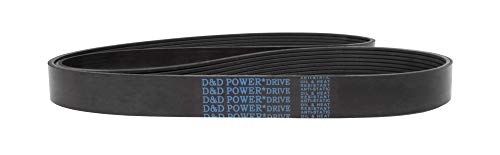 D & D PowerDrive 640K8 Poli V Kayış, 64,75 Uzunluk, 1,15 Genişlik