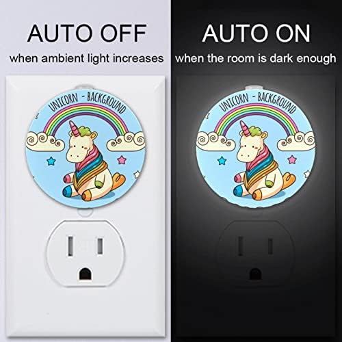 2 Paket Plug-in Gece Lambası LED Gece Lambası Alacakaranlıktan Şafağa Sensörü Çocuk Odası, Kreş, Mutfak, koridor Sevimli
