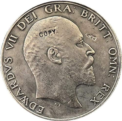 Birleşik Krallık 1909 1/2 Taç - Edward VII Kopya Paraları Kopya Onun için Hediye