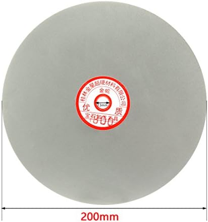 uxcell 200mm 8 inç Kum 1800 Elmas Kaplı Düz Tur Disk Tekerlek Taşlama Zımpara Diski