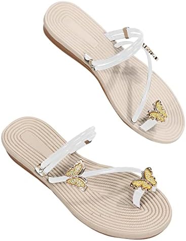 Kadın Şık Terlik Moda yapay elmas kelebek Düz Slaytlar Sandalet Espadrille Yaz Flip Flop Plaj parti ayakkabıları