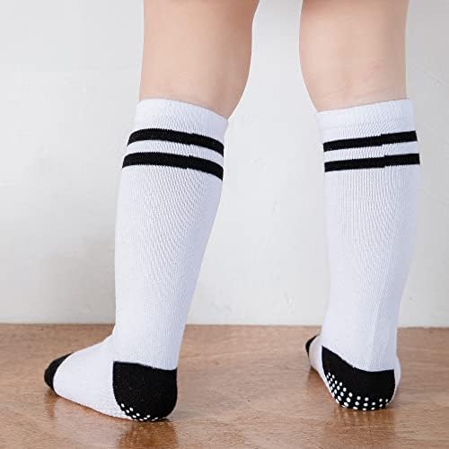Mini Melek Bebek diz üstü çorap 6 Pairs Kaymaz Tüp Uzun Çorap Anti Patinaj Atletik Çorap Toddlers Çocuklar için Erkek