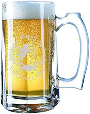 Tatil Çelengi - Dev Oyulmuş Bira Bardağı Stein, 25 oz (Şükran Günü Çelengi)