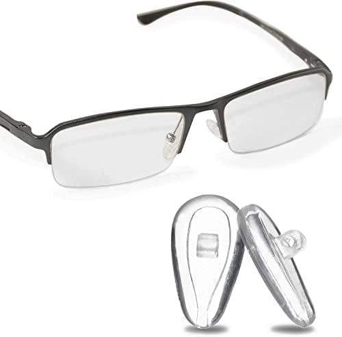 Gözlük, Güneş Gözlüğü ve Göz Aşınması için GMS Optik 13mm Hava Yastığı Vidalı Silikon Burunluklar (5 Çift)